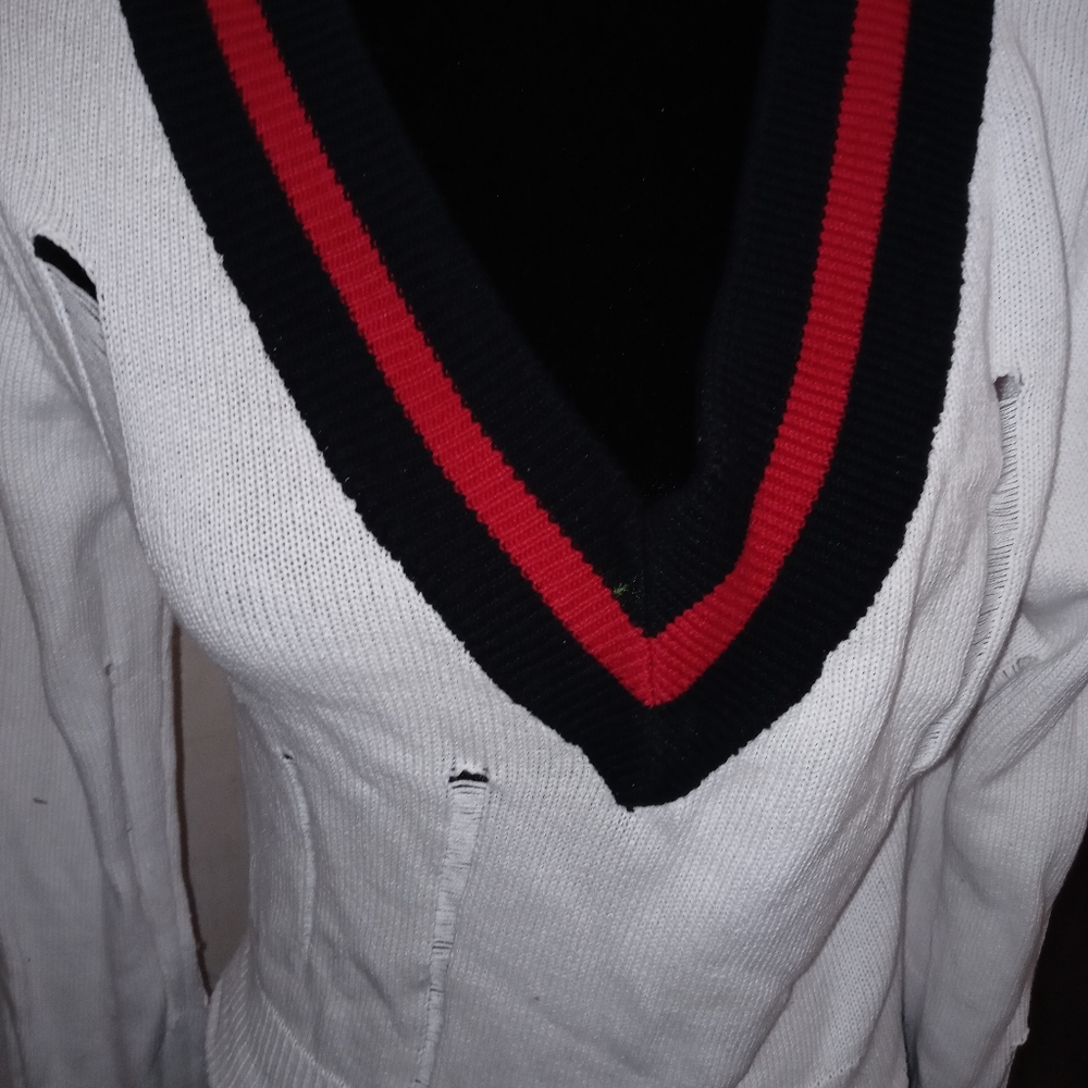 Cheap Monday Distress Long Sleeve Tennis Sweater